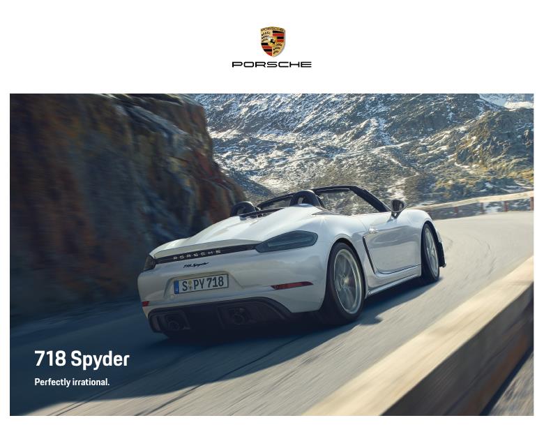 Рекламный буклет Porsche 982 Boxster Spyder
